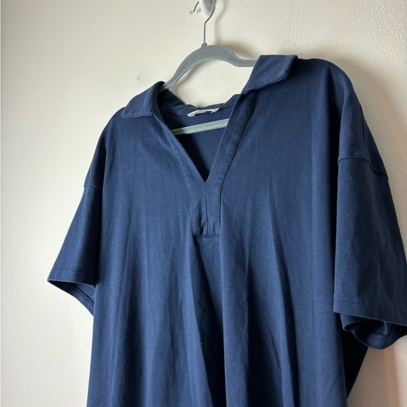 HAVEN WELL WITHIN • Women’s Polished Lounge Polo Dress Navy Size XXL - Picture 5 of 7